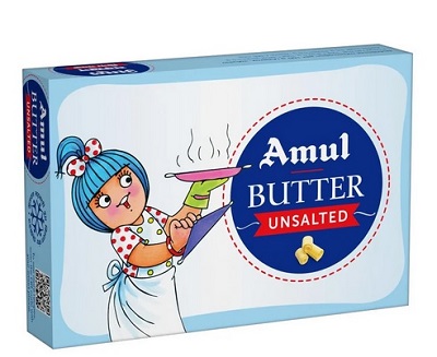 Amul Unsalted Butter, 100 g Carton