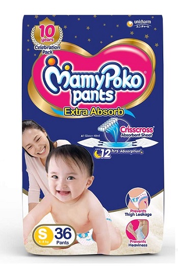 Mamypoko Extra Absorb Diaper Pants Small 36 Pieces