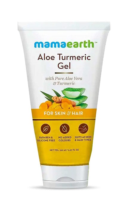 Mamaearth Aloe Turmeric Gel From 100% Pure Aloe Vera For Face, Skin & Hair with Turmeric & Vitamin E (150 Ml)