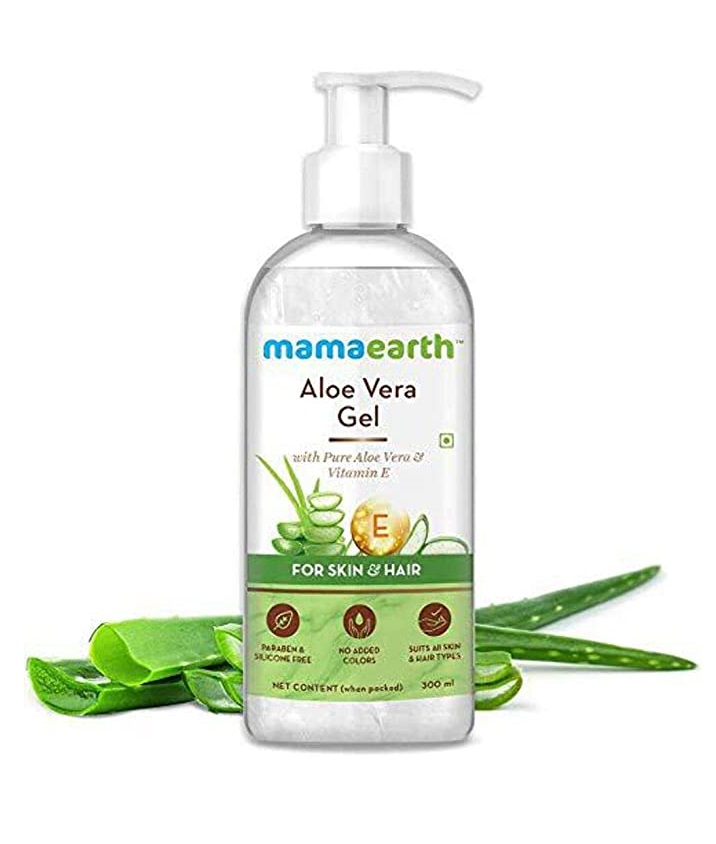 Mamaearth Aloe Vera Gel For Face, with Pure Aloe Vera & Vitamin E for Skin and Hair - 300ml