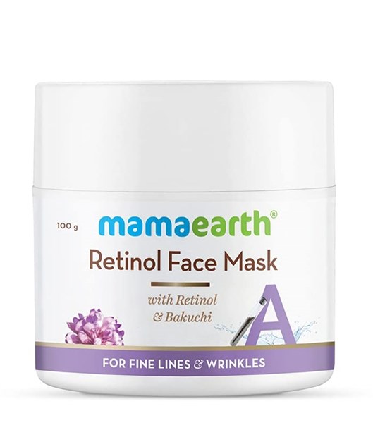 Mamaearth Retinol Face Mask for Glowing Skin, Anti Aging, with Retinol and Bakuchi for Fine Lines & Wrinkles - 100 g