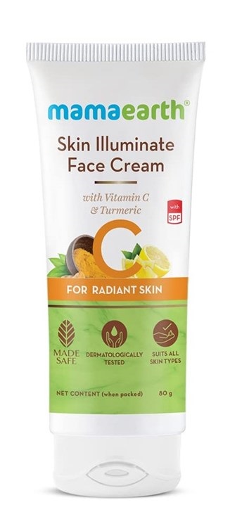 Mamaearth Skin Illuminate Face Cream, for skin brightening, with Vitamin C and Turmeric for Radiant Skin – 80 g