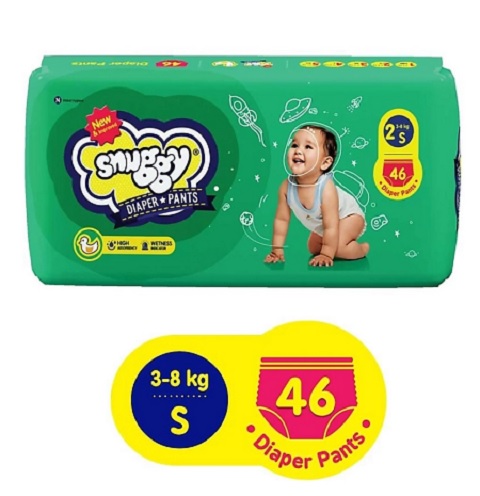 Snuggy Baby Diaper Pants 46's Pack - Small Size ( 3-8 kg )